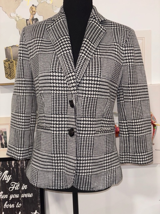 Lauren Ralph Lauren Jackets & Blazers - Lauren Ralph Lauren Black and White Glen Plaid Blazer